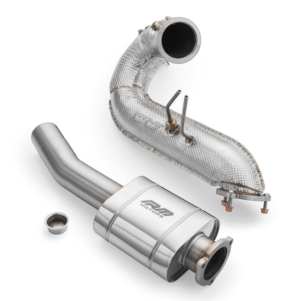 RM Motors Downpipe Sæt Audi A8 S8 / Quattro 3.0 TDI, Uden Katalysator, Med Lyddæmper, Uden Sæt Lyddæmper Og Varmeskjold