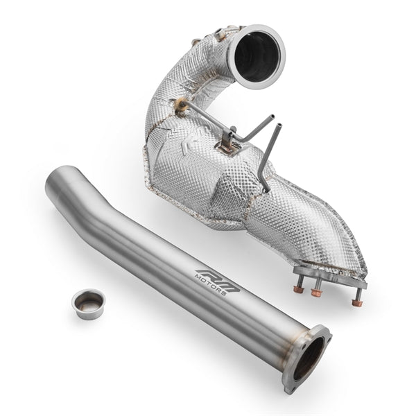 RM Motors Downpipe Sæt Audi Q5 3.0 TDI, Euro 6, Uden Lyddæmper Og Med Varmeskjold