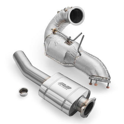 RM Motors Downpipe Sæt Audi Q5 3.0 TDI, MS, Med Lyddæmper Og Varmeskjold