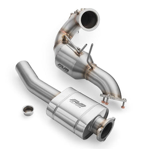 RM Motors Downpipe Sæt Audi Q5 3.0 TDI, MS, Med Lyddæmper Og Uden Varmeskjold