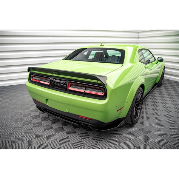 Maxton Central Rear Splitter For Dodge Challenger Srt Demon Mk3 - Gloss Black