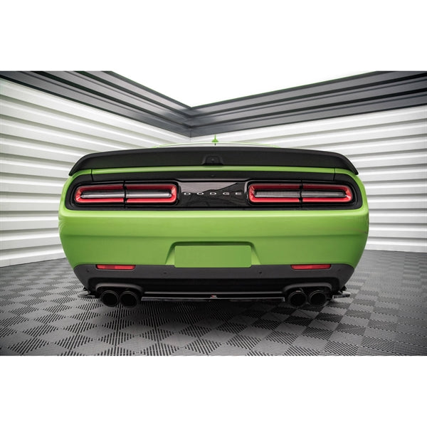 Maxton Central Rear Splitter For Dodge Challenger Srt Demon Mk3 - Gloss Black