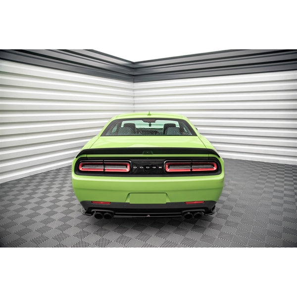 Maxton Central Rear Splitter For Dodge Challenger Srt Demon Mk3 - Gloss Black