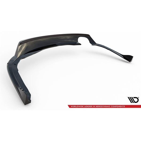 Maxton Central Rear Splitter (With Vertical Bars) BMW 4 Gran Coupe M-Pack F36 - Gloss Black