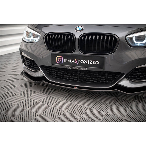 Maxton Front Splitter V.2 BMW 1 F20/F21 M-Power - Gloss Black