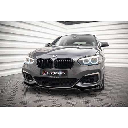 Maxton Front Splitter V.2 BMW 1 F20/F21 M-Power - Gloss Black