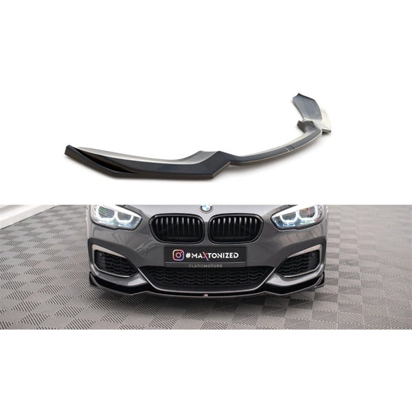 Maxton Front Splitter V.2 BMW 1 F20/F21 M-Power - Gloss Black