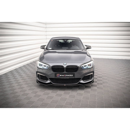 Maxton Front Splitter V.2 BMW 1 F20/F21 M-Power - Gloss Black