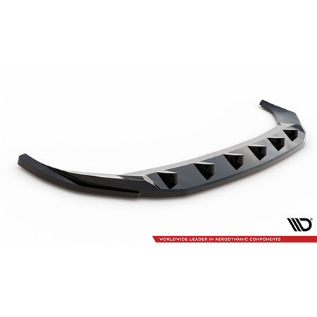 Maxton Front Splitter V.2 AUDI SQ5 / Q5 S-LINE SUV / Sportback MK2 Facelift - Gloss Black