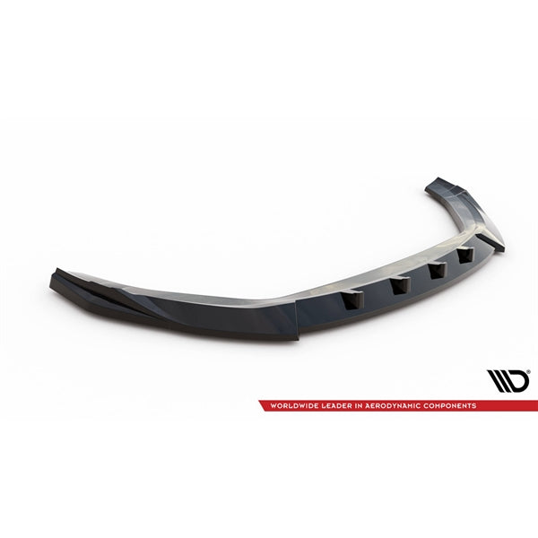 Maxton Front Splitter V.2 Hyundai Kona N Mk1 - Gloss Black