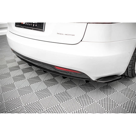 Maxton Rear Valance Tesla Model S Facelift - Gloss Black