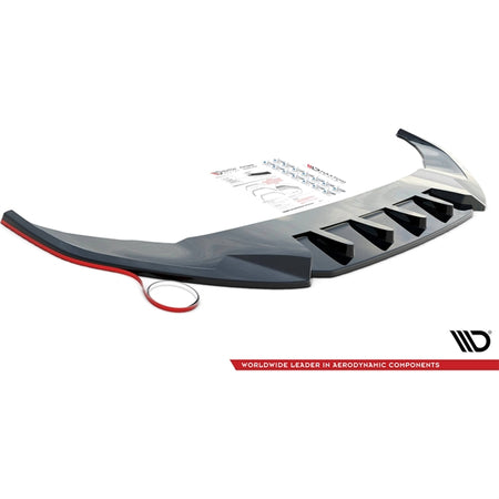 Maxton Rear Side Splitters V.1 + Flaps Hyundai Kona N Mk1 - Gloss Black