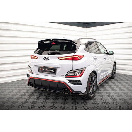 Maxton Rear Side Splitters V.2 Hyundai Kona Mk1 - Gloss Black