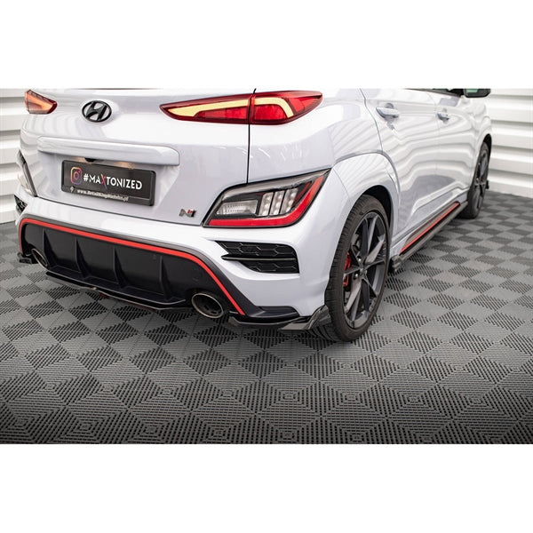 Maxton Rear Side Splitters V.2 Hyundai Kona Mk1 - Gloss Black