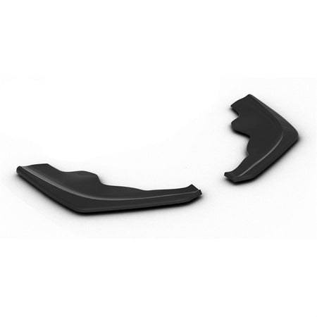 Maxton Rear Side Splitters V.2 i blank sort til BMW 1 F40 M-Pack, designet til aerodynamisk forbedring og sporty udseende.
