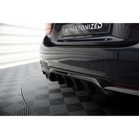 Maxton Rear Valance BMW 4 Coupe / Gran Coupe M-Pack F32 / F36 (Version With Exhaust On One Side) - Gloss Black