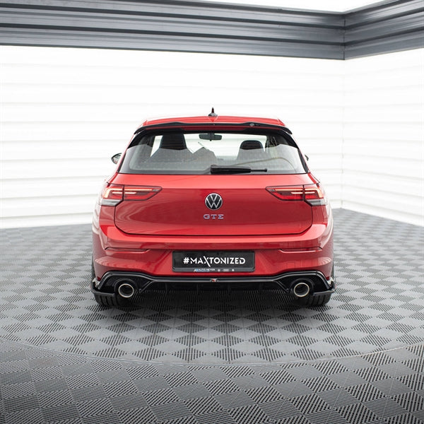 Maxton Rear Valance + Exhaust Ends Imitation VW Golf GTE / R-Line Mk8 / Mk8 Facelift - Chrome