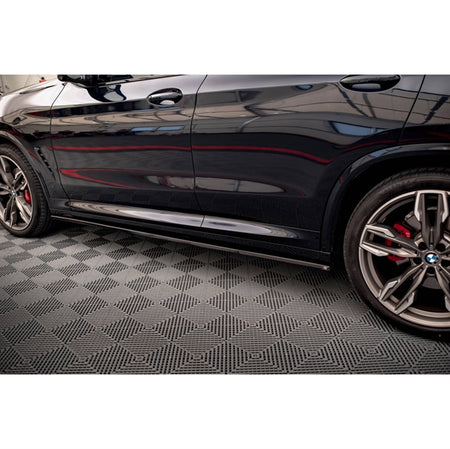 Maxton Side Skirts Diffusers For BMW X3 G01 M-Pack - Gloss Black