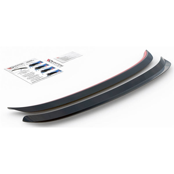Maxton Spoiler Extension Fiat 500 Abarth Mk1 Facelift - Gloss Black