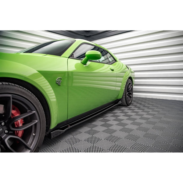Maxton Side Skirts Diffusers Dodge Challenger Srt Demon Mk3 - Gloss Black