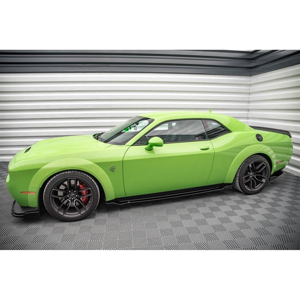 Maxton Side Skirts Diffusers Dodge Challenger Srt Demon Mk3 - Gloss Black