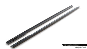 Maxton Side Skirts Diffusers V.1 BMW 4 Gran Coupe M-Pack G26 - Gloss Black