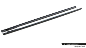 Maxton Side Skirts Diffusers V.1 BMW 4 Gran Coupe M-Pack G26 - Gloss Black