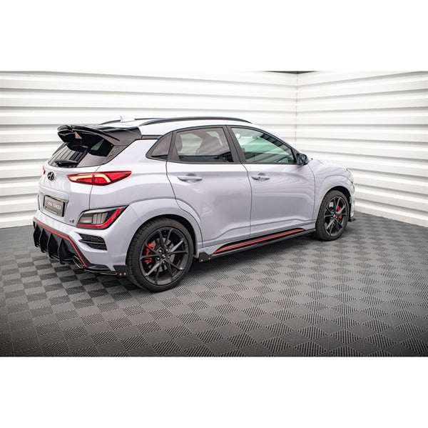 Maxton Side Skirts Diffusers V.1 + Flaps Hyundai Kona N Mk1 - Gloss Black