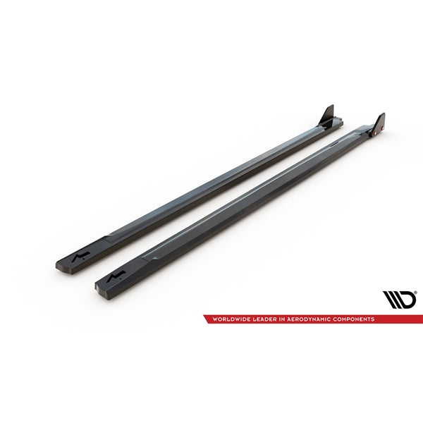 Maxton Side Skirts Diffusers V.1 + Flaps Hyundai Kona N Mk1 - Gloss Black