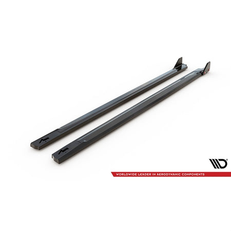 Maxton Side Skirts Diffusers V.1 + Flaps Hyundai Kona N Mk1 - Gloss Black