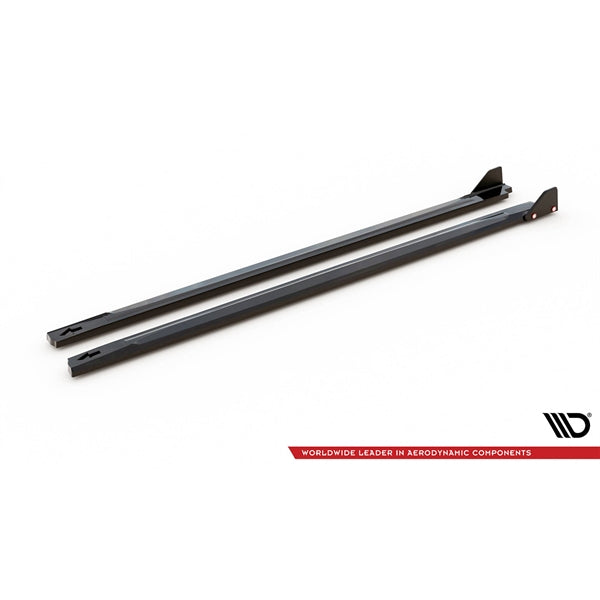Maxton Side Skirts Diffusers V.1 + Flaps Hyundai Kona N Mk1 - Gloss Black
