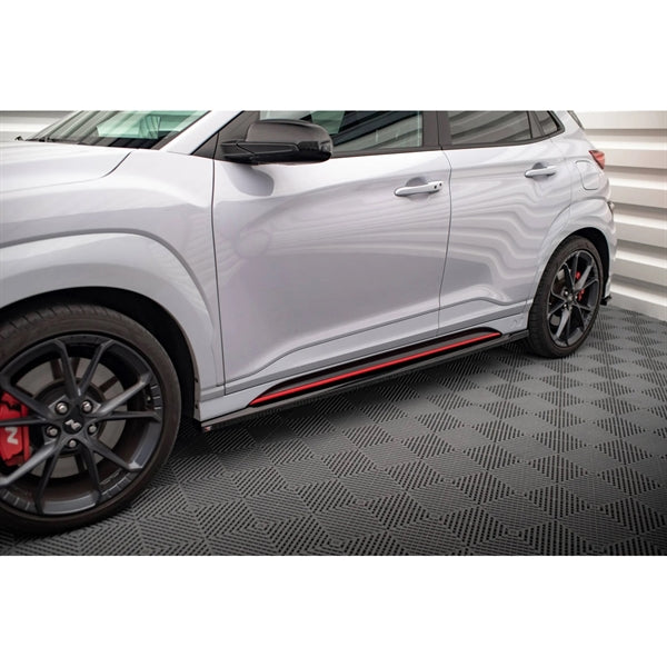 Maxton Side Skirts Diffusers V.1 Hyundai Kona N Mk1 - Gloss Black