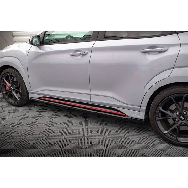 Maxton Side Skirts Diffusers V.1 Hyundai Kona N Mk1 - Gloss Black