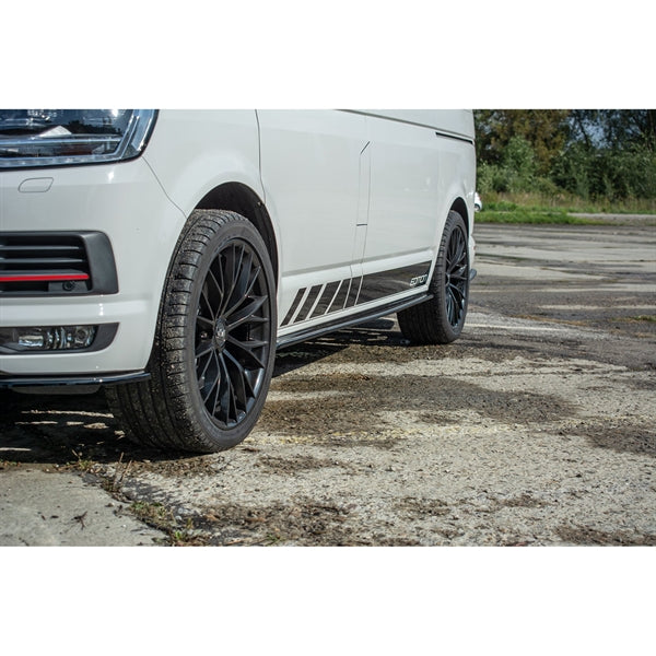 Maxton Side Skirts Diffusers Volkswagen T6 - Gloss Black