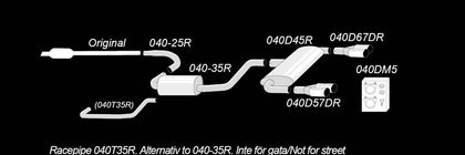 TA-Technix Duplex Catback system i rustfrit stål VW Scirocco III