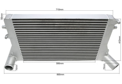 TA-Technix Intercooler VW Scirocco III – Sort intercooler kantet med øjet øverst