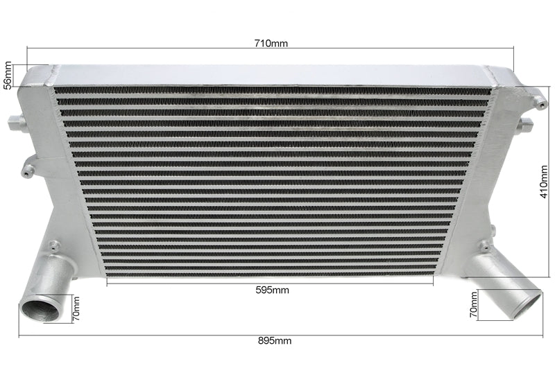 TA-Technix Intercooler VW Scirocco III – Sort intercooler kantet med øjet øverst