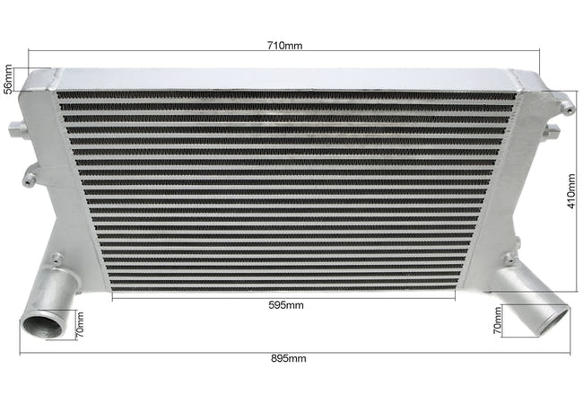 TA-Technix Intercooler VW Scirocco III – Sort intercooler kantet med øjet øverst