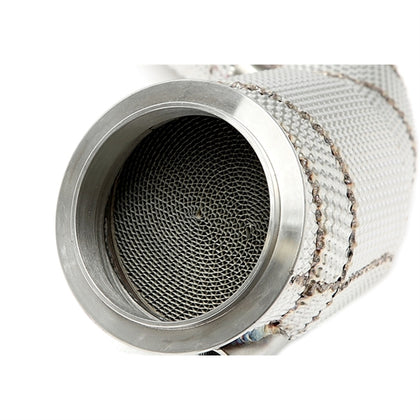 TA Technix Downpipe Med Varmeskjold Og Katalysator Converter BMW 3 Serie M3 F80 – Monteringsdiagram med delnumre og bremseholder