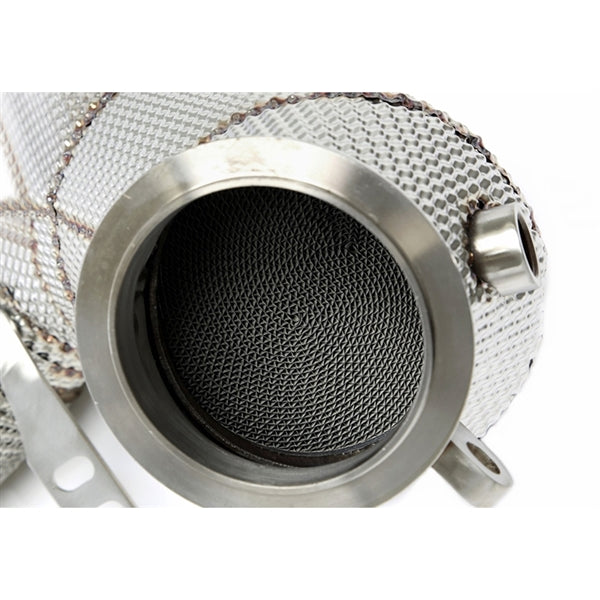 TA Technix Downpipe Med Varmeskjold Og Katalysator Converter BMW 8 Serie Type G14/G15/G16 – Katalysator-dæmper med metallisk netstruktur
