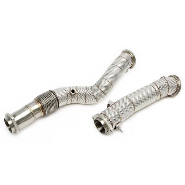 TA Technix Downpipe Med Varmeskjold Og Flexrør BMW 3 Serie M3 G80 – Krummet stålrør med beslag