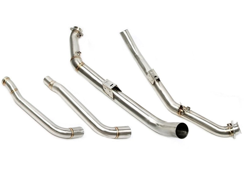 TA-Technix Downpipe Mercedes E-Klasse – Downpipe udstødning sølvgrå krumning