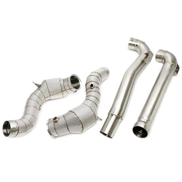 TA Technix Downpipe Med Varmeskjold Og Katalysator, Egnet Til Mercedes-Benz AMG GT GTS/GTC/GTR C190/R190 – Downpipe rør aluminium kurve