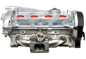 TA-Technix Turbo manifold i rustfrit stål Seat Leon 1M – Motorhoved rødt låg sølv