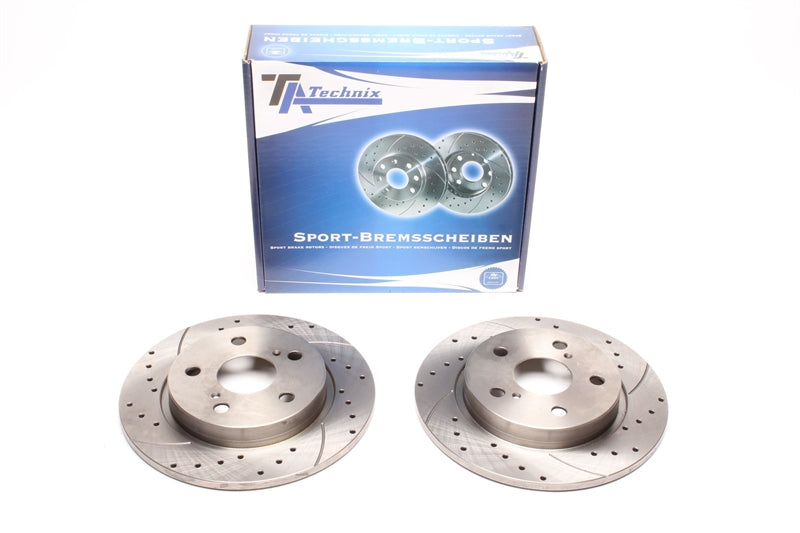 TA Technix Sport Bremseskivesæt, Bagaksel Toyota Corolla Notchback (NRE18, ZRE17, ZRE18, NDE18)