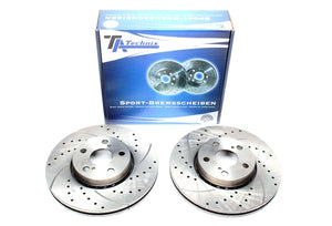 TA Technix Sport Bremseskivesæt, Foraksel Toyota Avensis Station Wagon (T22, ZZT22)