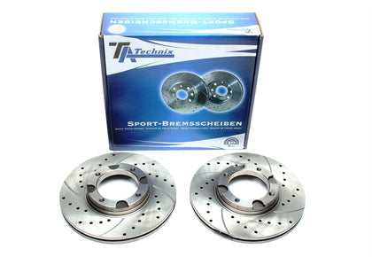 TA Technix Sport Bremseskivesæt, Foraksel Hyundai Pony / Excel Saloon (X-2)