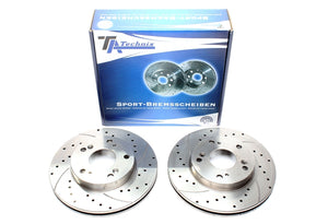 TA Technix Sport Bremseskivesæt, Foraksel Honda Civic VII Hatchback (EU, EP, EV)