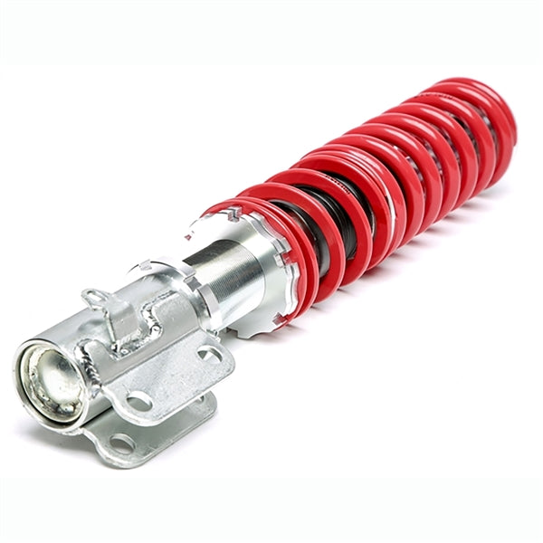 TA-Technix Deep Gevindundervogn med røde fjedre og justeringsværktøj til VW Golf 3 og 4 Cabriolet, set på hvid baggrund.