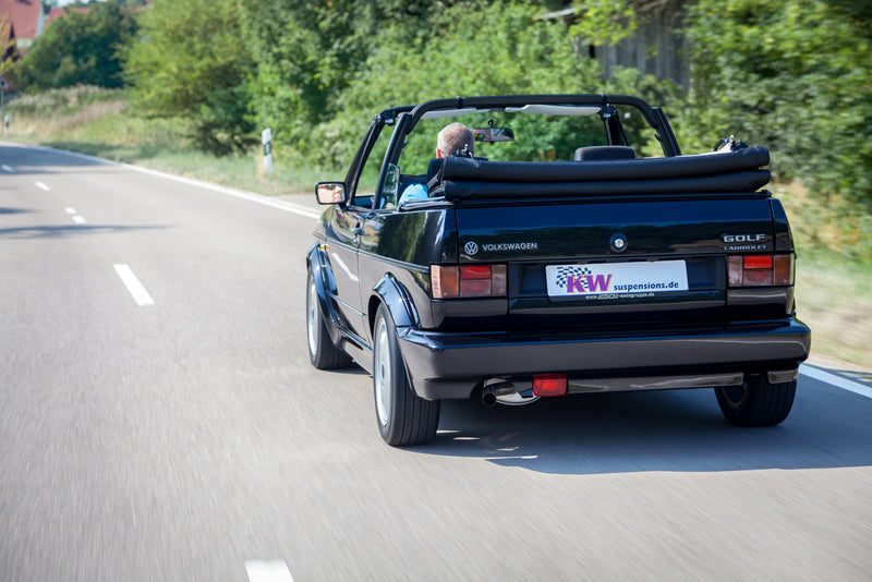 VW Golf I Cabrio med KW-undervogn